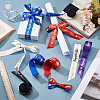 5 Rolls 5 Colors Gold Stamping Congrats Polyester Printed Ribbons OCOR-PH0004-41-5