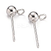 Non-Tarnish 304 Stainless Steel Ball Post Stud Earring Findings LS-X-STAS-Z035-02P-F-1