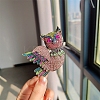 Owl Alloy Rhinestone Brooches PW-WG13AF2-01-2