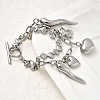 304 Stainless Steel Double-strand Bracelets BJEW-G758-01P-2