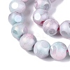 Ombre Effect Dyed Electroplate Opaque Glass Beads Strands EGLA-Q130-01A-20-4