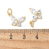 Brass Micro Pave Clear Cubic Zirconia Pendants KK-Q031-46G-02-3