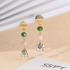 Alloy Rhinestone Pendants ENAM-PH0001-41G-RS-5
