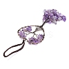 Wire Wrapped Chips Natural Gemstone Big Pendant Decorations HJEW-H057-01-4