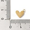 Golden Tone 304 Stainless Steel Rhinestone Charms STAS-L025-005G-05-3