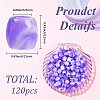 120Pcs ABS Plastic Imitation Pearl European Beads FIND-SC0019-25-2