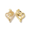 Rack Plating Brass Cubic Zirconia Pendants KK-D074-14G-1