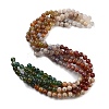 Natural Bamboo Leaf Agate and Indian Agate Beads Strands G-B095-A04-02-1