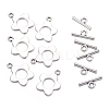 Flower Tibetan Style Alloy Toggle Clasps A0977Y-2