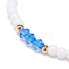 Resin Evil Eye & Acrylic Beaded Stretch Bracelet for Women BJEW-JB08609-6