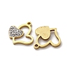 304 Stainless Steel Clay Rhinestone Pendants STAS-P406-17G-G-2