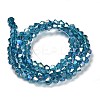 Transparent Electroplate Glass Beads Strands GLAA-F029-3mm-A01-2
