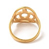 Ion Plating(IP) 201 Stainless Steel Crown Thick Finger Ring for Women RJEW-G266-39G-2