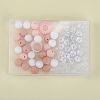 79Pcs 6 Styles Iron Rhinestone Spacer Beads with Flower Silicone Beads SIL-SZ0002-30C-2