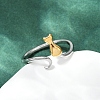 304 Stainless Steel Cuff Rings RJEW-P153-04G-1