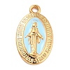 Golden Alloy Enamel Pendants KK-P197-16E-1
