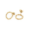 Ion Plating(IP) 304 Stainless Steel Hollow Ring Stud Earrings for Woman LS-EJEW-N097-003LG-2