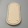 Oval PU Leather Knitting Crochet Bags Nail Bottom Shaper Pad PURS-WH0001-63B-2