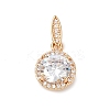 Brass Micro Pave Cubic Zirconia Pendants KK-E795-11KCG-02-1