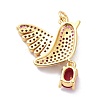 Real 18K Gold Plated Brass Micro Pave Cubic Zirconia Pendants KK-D004-27G-3