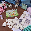 60Pcs Unfinished Wood Puzzle Cutout DIY-GL0005-44-4