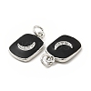Brass Micro Pave Cubic Zirconia Pendants KK-E068-VB439-2-3