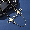 304 Stainless Steel Cross Link Chain Necklaces NJEW-R026-04G-1
