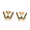 304 Stainless Steel and Enamel Glitter Powder Pendants STAS-T064-85G-02-1