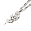 Non-Tarnish 201 Stainless Steel Hollow Pendant Necklaces LS-NJEW-H022-02P-2