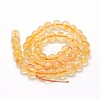 Natural Citrine Beads Strands G-P335-11-8mm-A-2