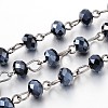Handmade Glass Beaded Chains for Necklaces Bracelets Making AJEW-JB00132-03-1