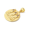 Brass Micro Pave Cubic Zirconia Pendants KK-N254-130A-G-2