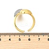 Brass Micro Pave Cubic Zirconia Cuff Rings for Women RJEW-F184-04GP-5