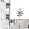 Brass Pave Clear Cubic Zirconia Pendants KK-L238-12P-3