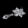 5Pcs Acrylic Transparent Icicle Snowflake Pendant Decorations HJEW-D003-01B-4