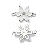 Brass Pave Cubic Zirconia Connector Charms KK-B072-01P-01-2