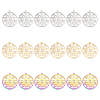 18Pcs 3 Colors 304 Stainless Steel Pendant STAS-DC0012-38-1