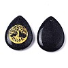 Synthetic Blue Goldstone Pendants G-T122-71B-3
