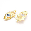 Brass Resin Pendants KK-T070-98-2