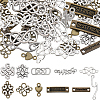 66pcs 11 styles Tibetan Style Alloy Connector Charms TIBE-SC0001-89-1