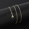 Brass Box Chain Necklaces for Women NJEW-D302-42G-2