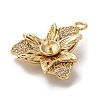 Rack Plating Brass Cubic Zirconia Pendants KK-M267-11G-2