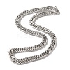 Iron Cuban Link Chain Necklaces for Women Men NJEW-A028-01A-P-1
