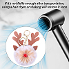 4Pcs 4 Colors Christmas Deer Antler Pom-Pom Keychains KEYC-CL0001-25-6