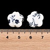 Floral Printed Porcelain Beads X-PORC-Q166-1-3