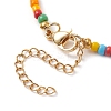 Flower Glass Seed & Pearl Beaded Necklaces NJEW-JN04677-02-5