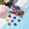 56Pcs 6 Colors Spray Painted Natural Akoya Shell Connector Charms BSHE-FS0001-12-8