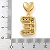 Brass Micro Pave Colorful Cubic Zirconia Pendants KK-P281-01G-E-3