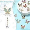 12Pcs 6 Colors Golden Alloy with Rhinestone Pendant FIND-CJ0001-79-2