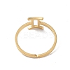 Real 18K Gold Plated 304 Stainless Steel Adjustable Finger Ring LS-RJEW-L115-01G-06-3